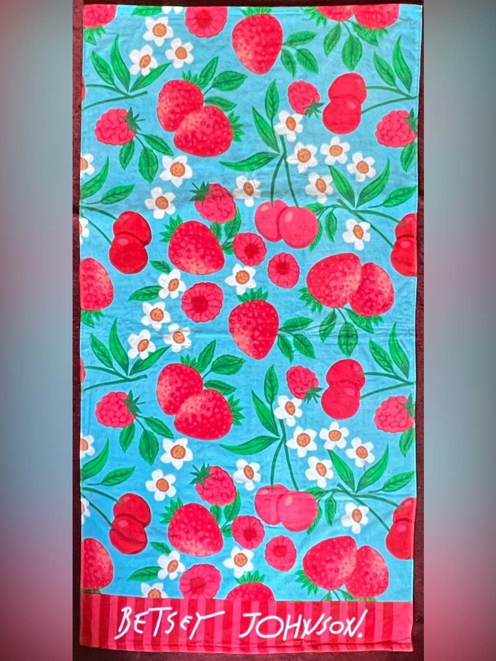 Betsey Johnson Summer Berries Beach Towel